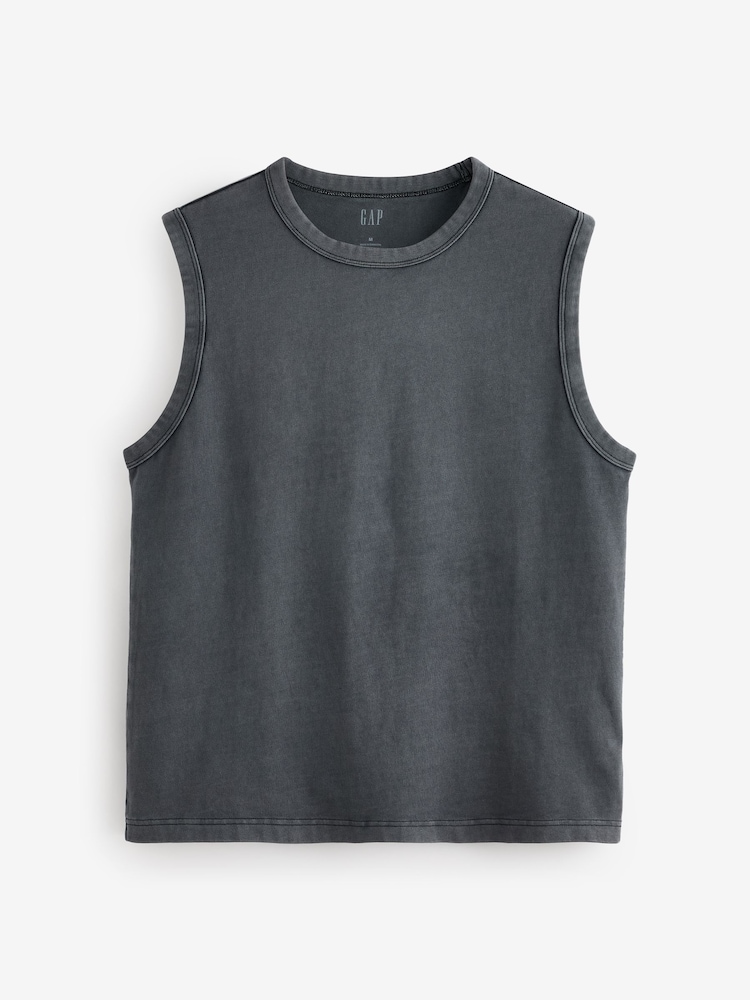 Gap Black Sleeveless Muscle Vest Top - Image 1 of 4