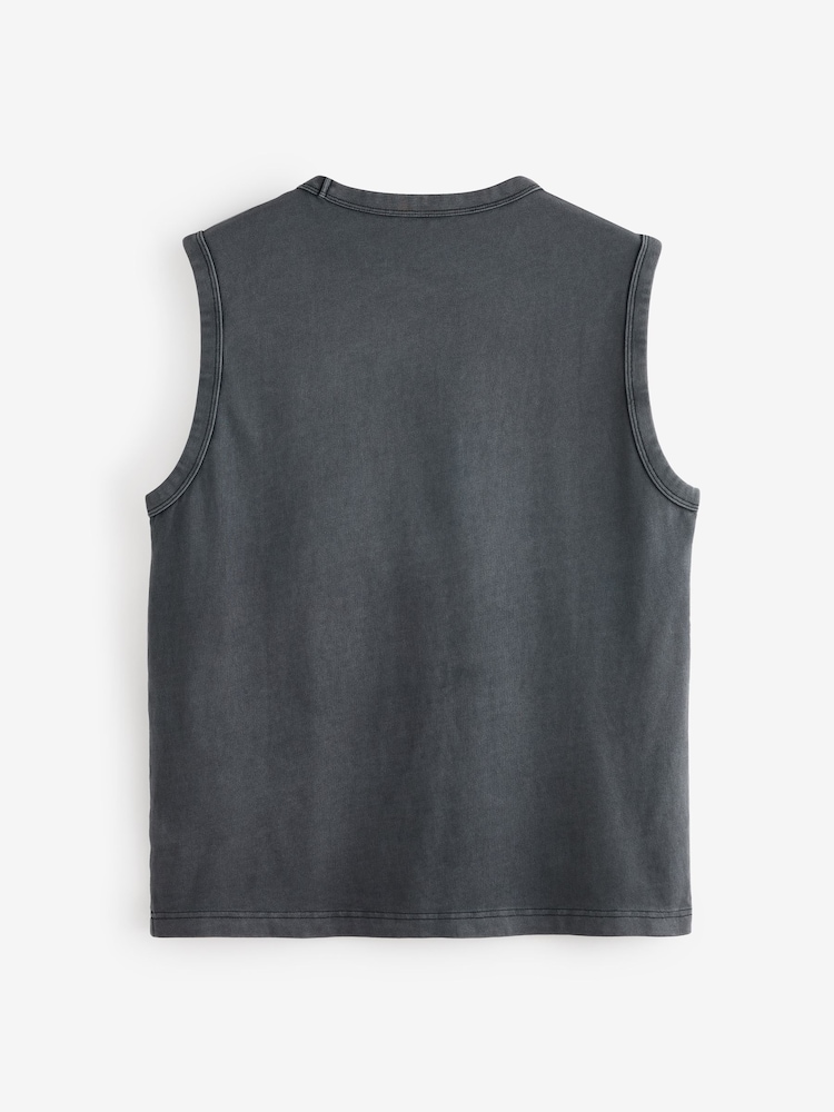 Gap Black Sleeveless Muscle Vest Top - Image 2 of 4