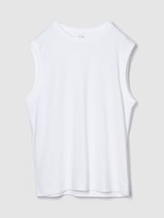 Gap White Sleeveless Muscle Vest Top - Image 1 of 2