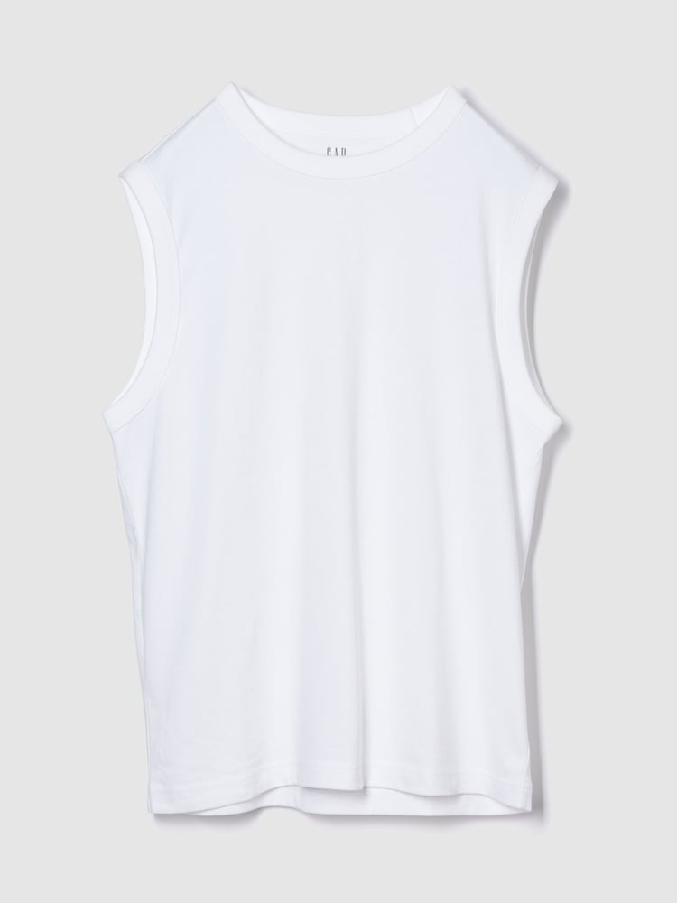 Gap White Sleeveless Muscle Vest Top - Image 1 of 2
