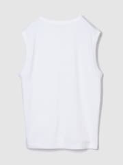 Gap White Sleeveless Muscle Vest Top - Image 2 of 2