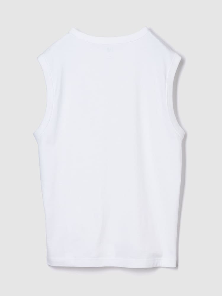 Gap White Sleeveless Muscle Vest Top - Image 2 of 2