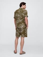 Gap Green Gauze Textured Shorts - Image 2 of 5