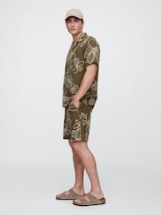 Gap Green Gauze Textured Shorts - Image 3 of 5