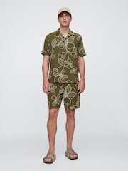 Gap Green Gauze Textured Shorts - Image 4 of 5