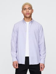 Gap Purple Pinstripe Oxford Shirt in Classic Fit - Image 1 of 5