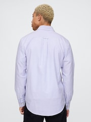 Gap Purple Pinstripe Oxford Shirt in Classic Fit - Image 2 of 5