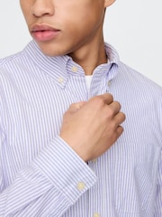 Gap Purple Pinstripe Oxford Shirt in Classic Fit - Image 4 of 5