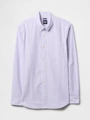 Gap Purple Pinstripe Oxford Shirt in Classic Fit - Image 5 of 5