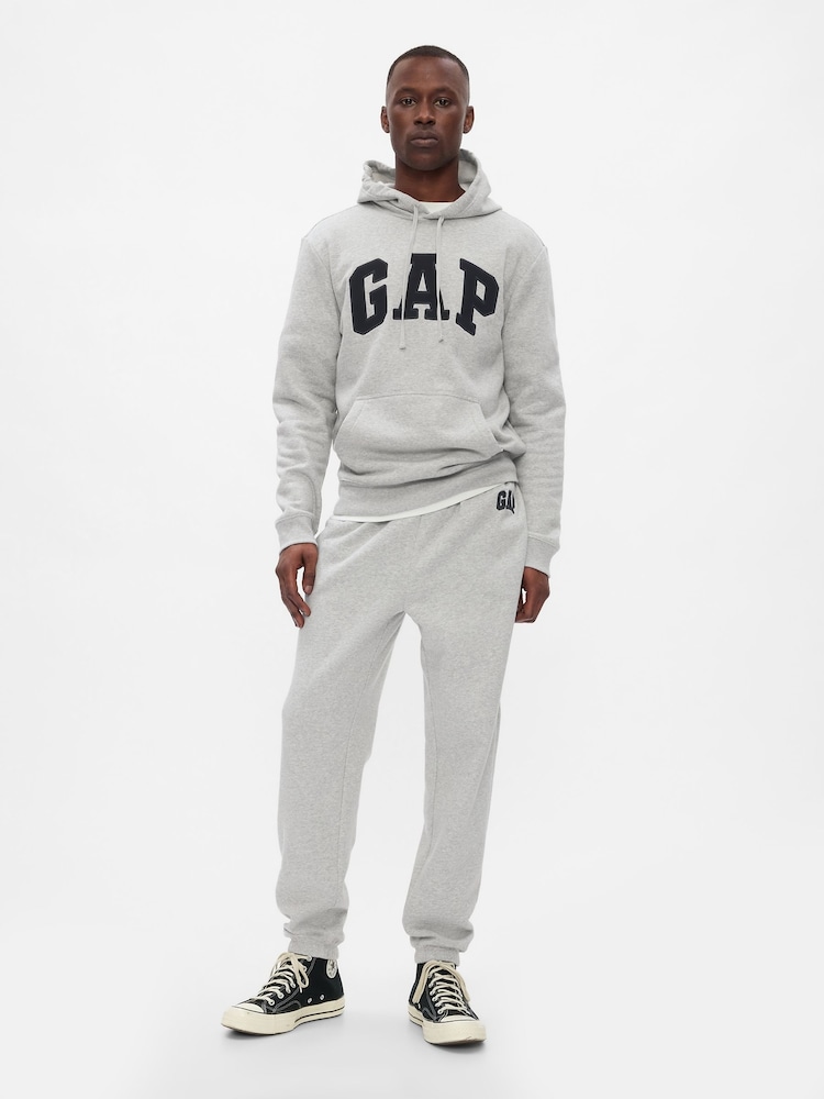 Gris - Pantalones de chándal con forro polar y logo de Gap - Imagen 2 de 4