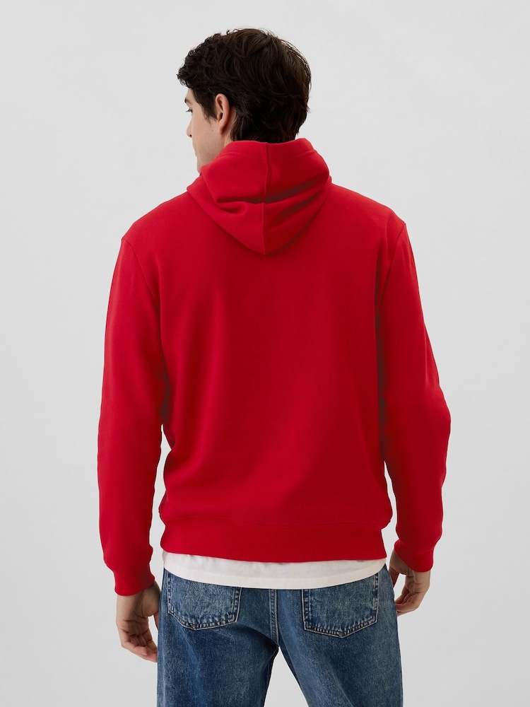 Gap Red Relaxed Logo Hoodie - Image 2 of 4 Gap Red Relaxed Logo Hoodie - Image 2 of 4