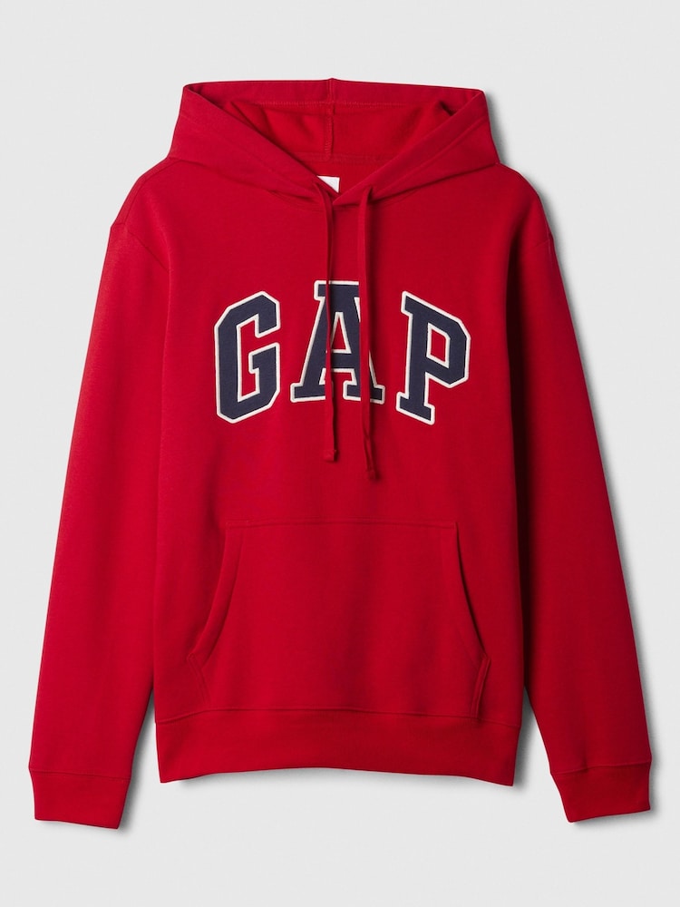 Gap Red Relaxed Logo Hoodie - Image 4 of 4 Gap Red Relaxed Logo Hoodie - Image 4 of 4