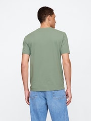 Gap Khaki Green Short Sleeve Everyday 100% Cotton Crew Neck T-Shirt - Image 2 of 5
