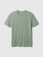 Gap Khaki Green Short Sleeve Everyday 100% Cotton Crew Neck T-Shirt - Image 4 of 5