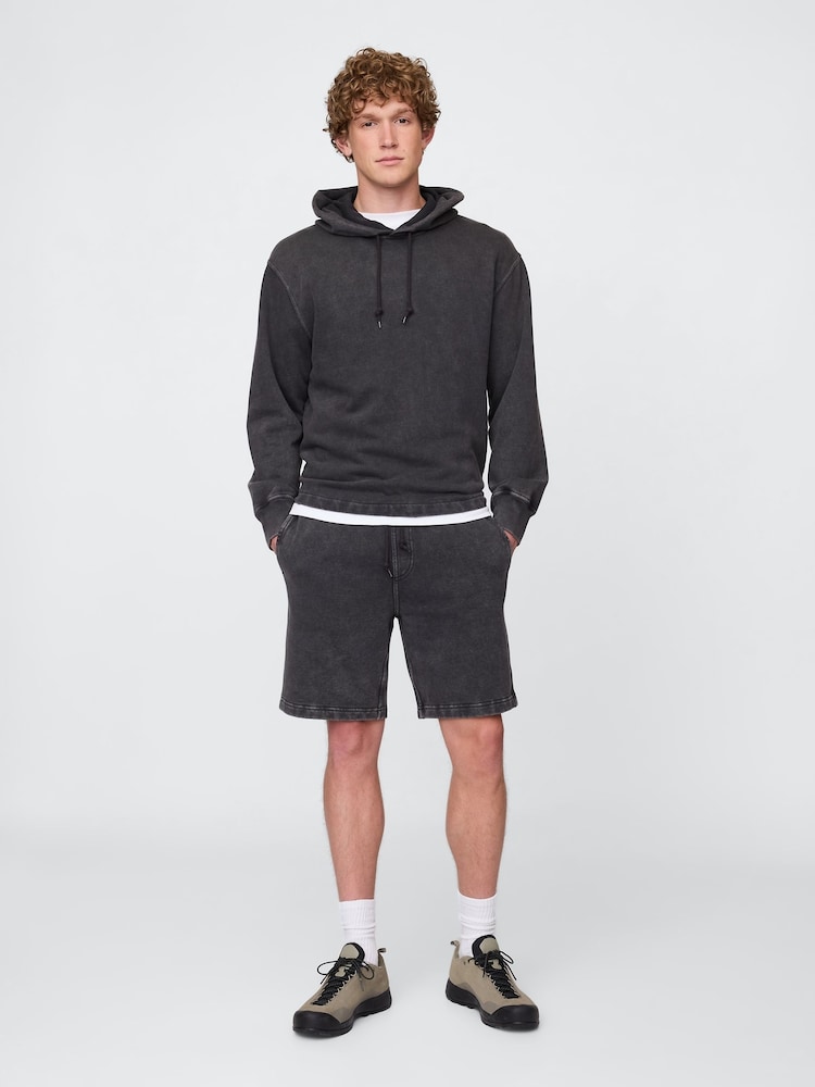 Gap Washed Black Relaxed Sweat Shorts - Image 1 of 5