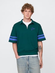 Gap Green VintageSoft Quarter Zip Pullover - Image 1 of 5