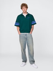 Gap Green VintageSoft Quarter Zip Pullover - Image 3 of 5