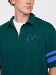 Gap Green VintageSoft Quarter Zip Pullover - Image 4 of 5