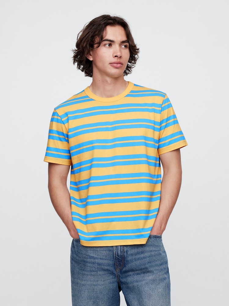 Gap Yellow Stripe Original T-Shirt - Image 1 of 5