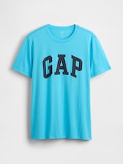 Gap Blue Everyday Soft Logo T-Shirt - Image 4 of 5