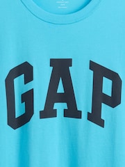 Gap Blue Everyday Soft Logo T-Shirt - Image 5 of 5