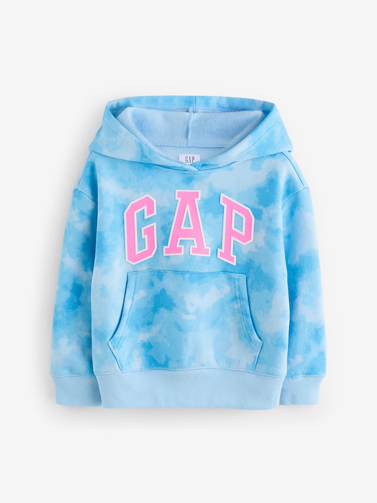 Gap Blue Tie-Dye Vintage Relaxed Hoodie (4-13yrs) - Image 1 of 6
