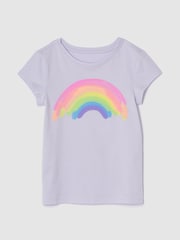 Пурпурный с радугой - Gap Graphic Short Sleeve T-Shirt (4-13yrs) - Изображение 1 из 2