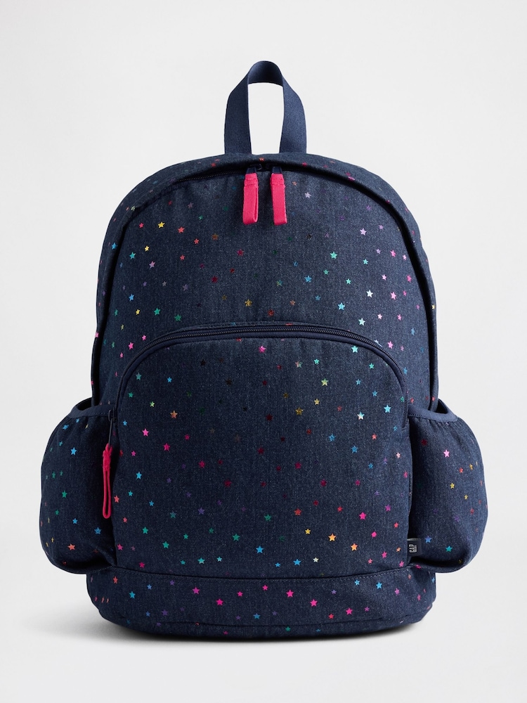 Gap Navy Blue Star Denim Backpack - Image 1 of 4