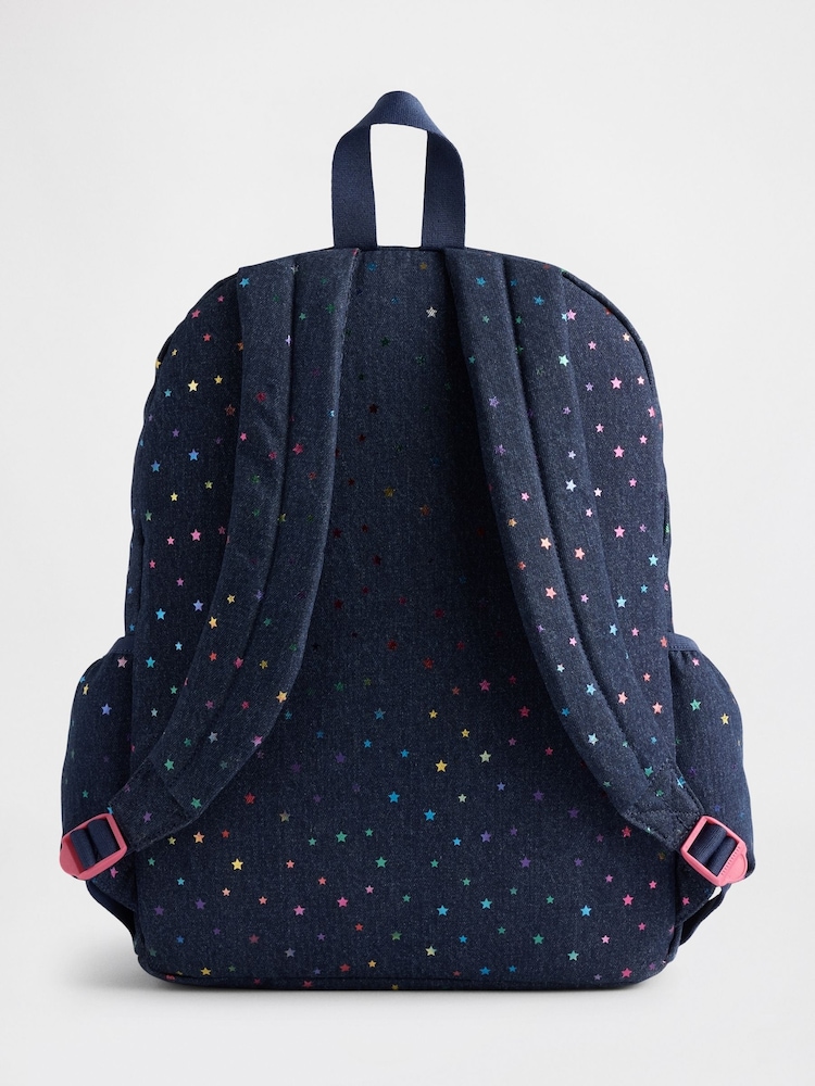 Gap Navy Blue Star Denim Backpack - Image 2 of 4