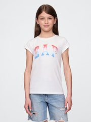 Gap White Logo Short Sleeve Graphic T-Shirt (4-13yrs) - Image 1 of 4
