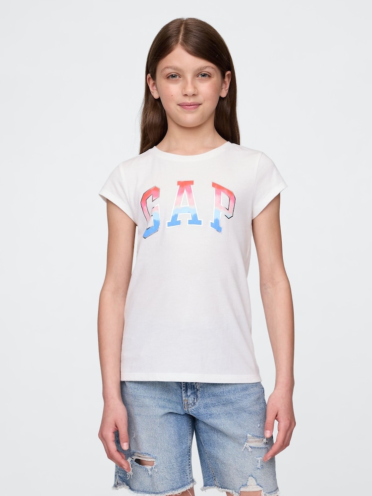 Gap White Logo Short Sleeve Graphic T-Shirt (4-13yrs) - Image 1 of 4