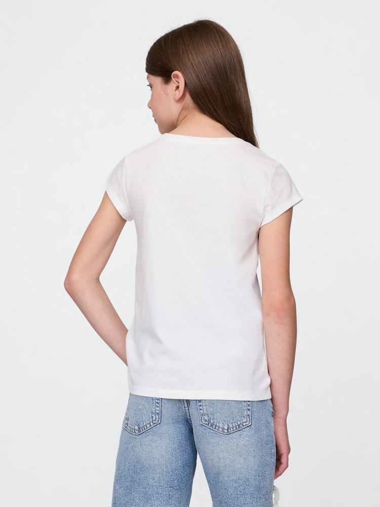 Gap White Logo Short Sleeve Graphic T-Shirt (4-13yrs) - Image 2 of 4