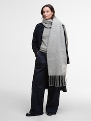 Barbour® Grey Ellison Chunky Scarf - Image 1 of 7