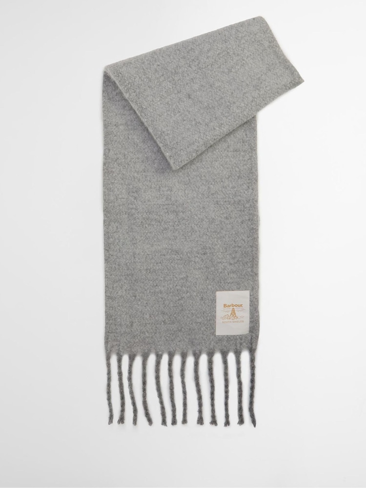Barbour® Grey Ellison Chunky Scarf - Image 2 of 7