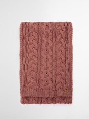 Barbour® Pink Penshaw Pom Beanie Hat & Scarf Gift Box Set - Image 7 of 8