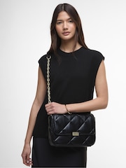 Barbour® International Black Soft Quilt Shoulder Bag - Image 6 of 19