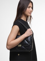 Barbour® International Black Soft Quilt Shoulder Bag - Image 7 of 19