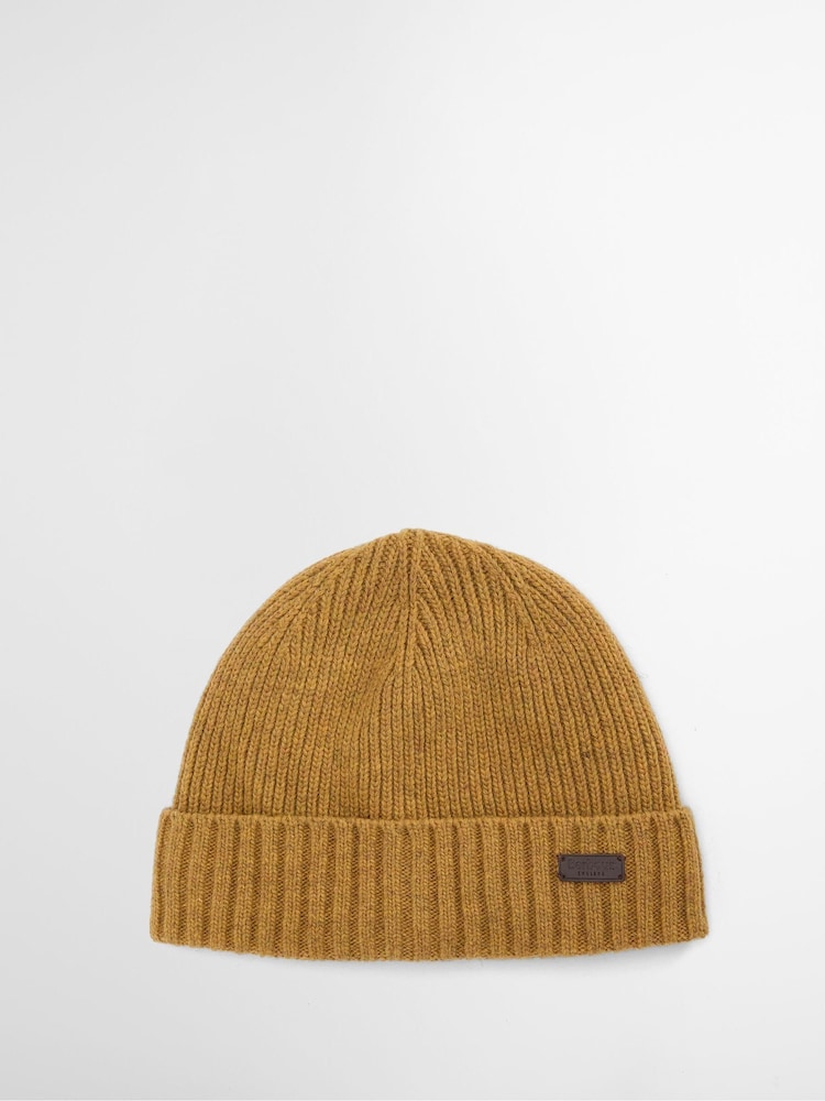 Barbour® Yellow Carlton Beanie Hat - Image 1 of 7 Barbour® Yellow Carlton Beanie Hat - Image 1 of 7
