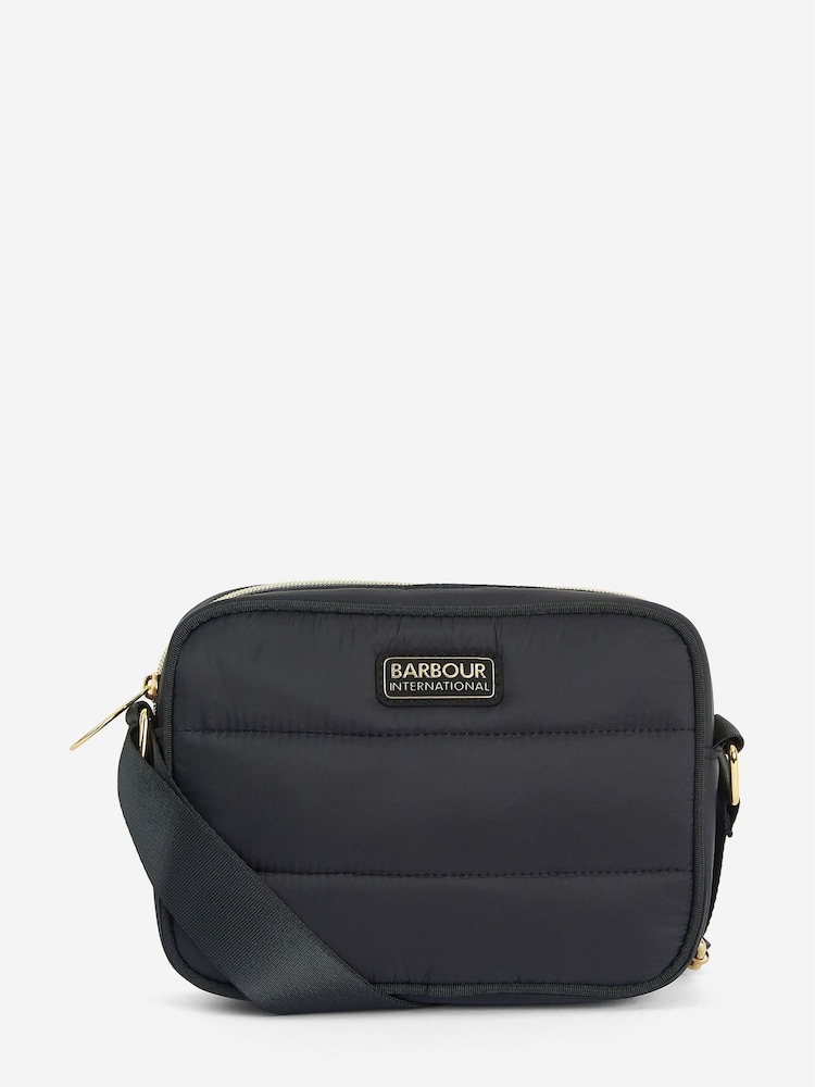 Barbour® International Black Monaco Quilt Logo Crossbody Bag - Image 2 of 10 Barbour® International Black Monaco Quilt Logo Crossbody Bag - Image 2 of 10