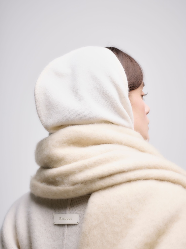 Barbour® Cream Ellison Chunky Scarf - Image 2 of 9