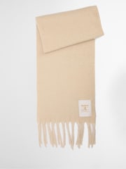 Barbour® Cream Ellison Chunky Scarf - Image 4 of 9