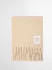 Barbour® Cream Ellison Chunky Scarf - Image 6 of 9