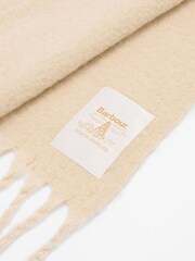 Barbour® Cream Ellison Chunky Scarf - Image 7 of 9
