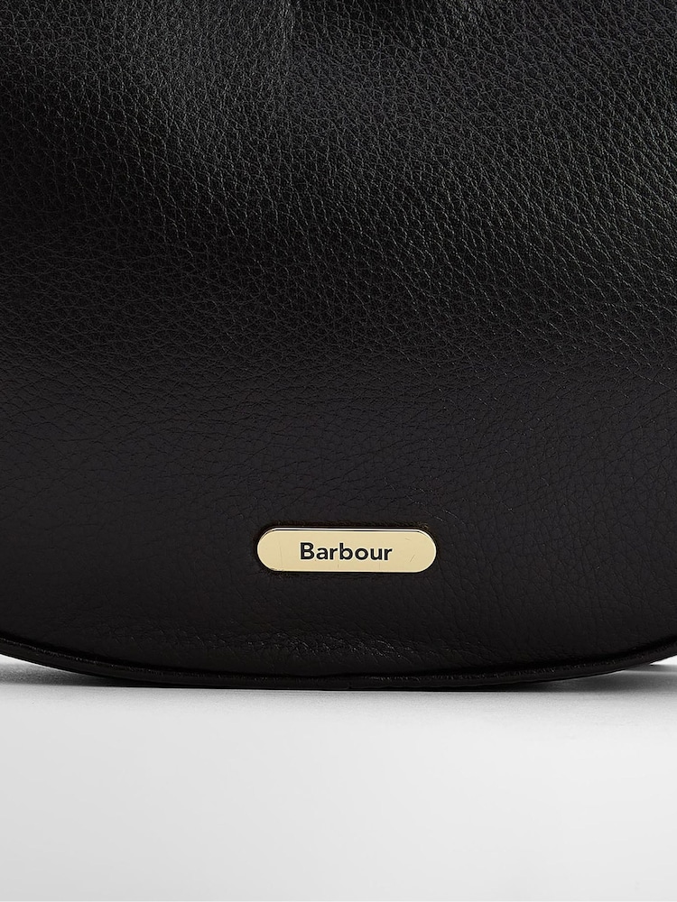 Barbour® Black Sorrel Leather Sling Bag - Image 10 of 10