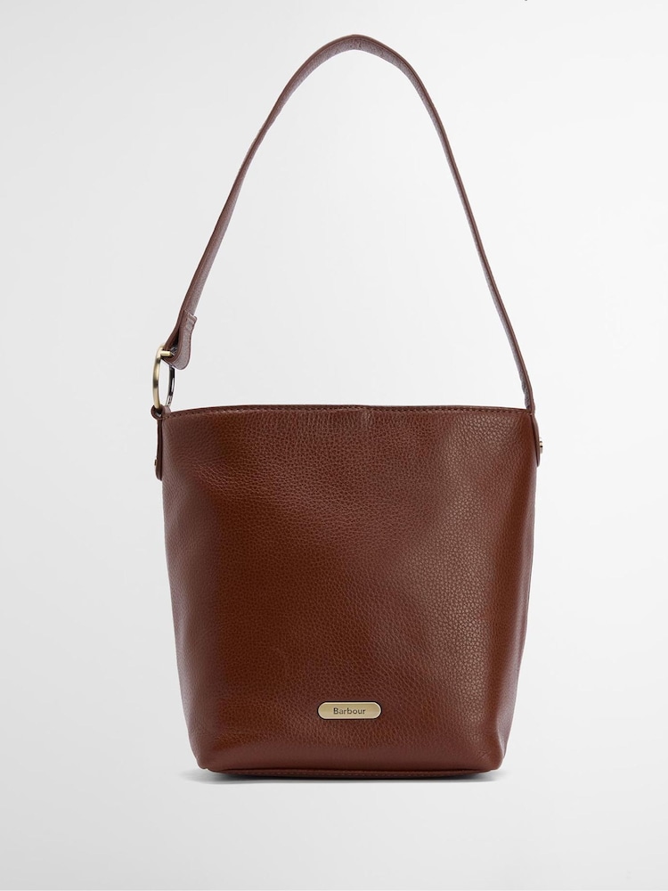 Barbour® Brown Cedar Leather Bucket Bag - Image 1 of 9 Barbour® Brown Cedar Leather Bucket Bag - Image 1 of 9