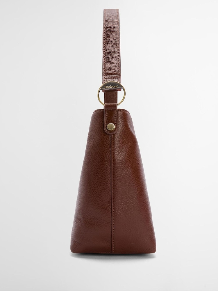 Barbour® Brown Cedar Leather Bucket Bag - Image 2 of 9 Barbour® Brown Cedar Leather Bucket Bag - Image 2 of 9