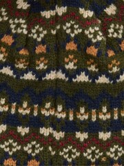 Barbour® Green Marlow Fairisle Pom Beanie Hat - Image 5 of 6