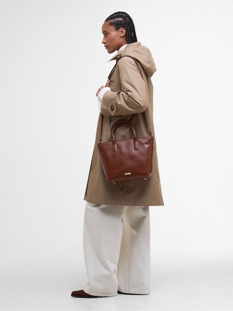 Barbour® Brown Birch Leather Tote Bag - Image 2 of 9 Barbour® Brown Birch Leather Tote Bag - Image 2 of 9