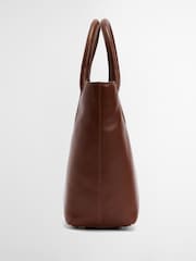 Barbour® Brown Birch Leather Tote Bag - Image 3 of 8
