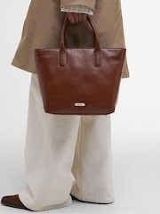 Barbour® Brown Birch Leather Tote Bag - Image 6 of 8